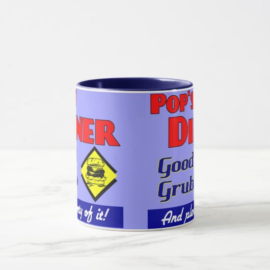 Pops Diner Retro Art Kaffee Tasse (Zentrum)