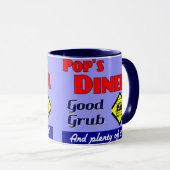 Pops Diner Retro Art Kaffeetasse (VorderseiteRechts)