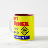 Pops Diner Retro Benutzerdefinierte Kaffeetasse (Vorderseite Links)