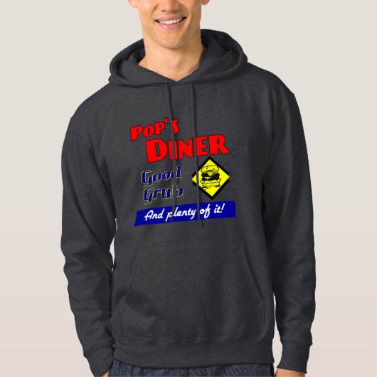 Pops Diner Retro Restaurant Art T - Shirt (Vorderseite)
