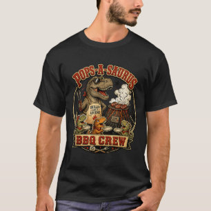 Pops ein Saurus BBQ-Crew lustiger Dinosaurier-Vate T-Shirt