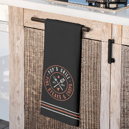 Pops Grill Personalisiertes Jahr etabliert Geschirrtuch