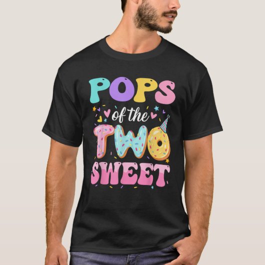 Pops Of The Two Sweet 2nd Birthday Donut Bday Part T-Shirt (Vorderseite)