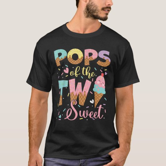 Pops Of The Two Sweet 2Nd Birthday Girl Ice Cream T-Shirt (Vorderseite)