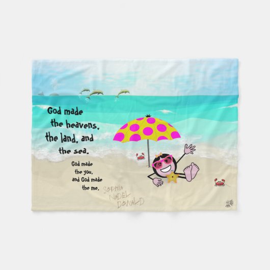 Pops' Peeps "Die Du und Ich" Fleecedecke (Vorderseite (Horizontal))