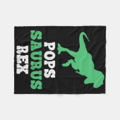 Pops-saurus Rex Dino Dinosaur Funny Popssaurus  Fleecedecke (Vorderseite (Horizontal))