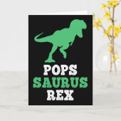 Pops-saurus Rex Dino Dinosaur Funny Popssaurus  Karte (Gelbe Blume)