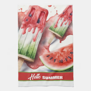 Popscles and Watermelon, HELLO SOMMER Geschirrtuch