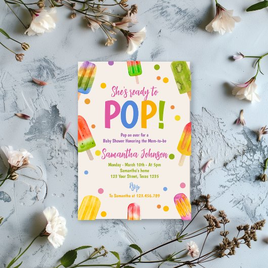 Popsibaby Dusche Sommer Party Einladung