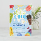 Popsice Ice Cream Summer 1. 3. 4. 5. 6. Junge Einladung (Stehend Vorderseite)