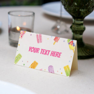 Popsice Ice Cream Zelt Platzkarte Sommer Party