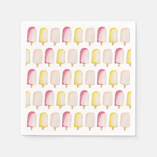 Popsicks Sticks Colorful Pastel Summer Pattern Serviette (Vorderseite)