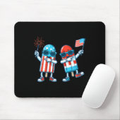 Popsicle American Flag 4. Juli Patriotic Sommer Mousepad (Mit Mouse)