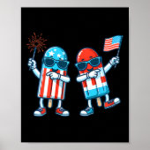 Popsicle American Flag 4. Juli Patriotic Sommer Poster (Vorne)