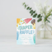 Popsicle Baby Duwer Diaper Raffle Begleitkarte (Stehend Vorderseite)