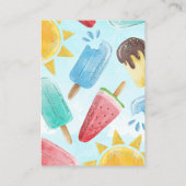 Popsicle Baby Duwer Diaper Raffle Begleitkarte (Rückseite)