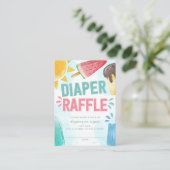 Popsicle Baby Duwer Diaper und Wipes Raffle Begleitkarte (Stehend Vorderseite)