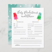 Popsicle Baby Predictions & Advice Card (Vorne/Hinten)