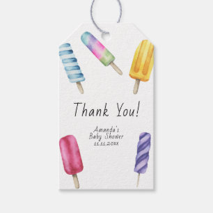 Popsicle-Baby Shower Danke Geschenkanhänger