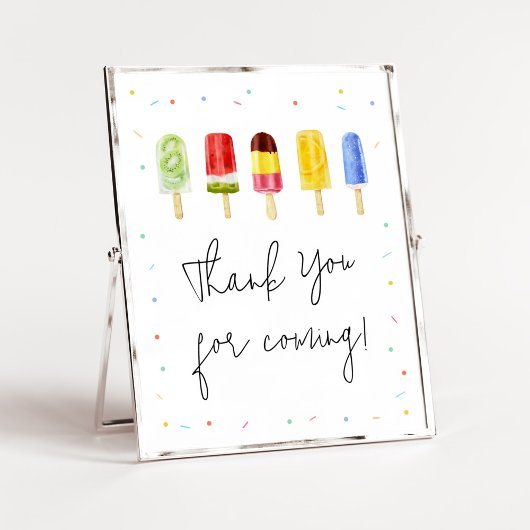 Popsicle Baby Shower Vielen Dank für Ihr Kommen Poster