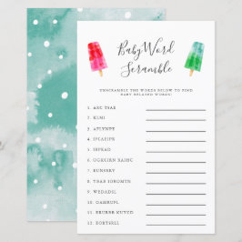 Popsicle Baby Word Scramble Game
