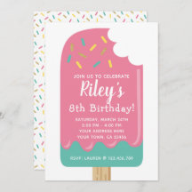 Popsicle Birthday Einladung