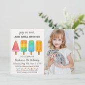 Popsicle Birthday Einladung für Kinder (Stehend Vorderseite)