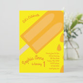 Popsicle Birthday Party Einladung (Stehend Vorderseite)