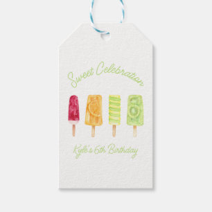 Popsicle Birthday Party Geschenkanhänger