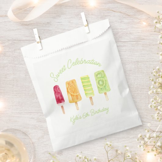 Popsicle Birthday Party Geschenktütchen (Ausgeschnitten)