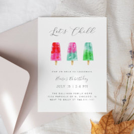 Popsicle Birthday Party Lasse Chill Einladung