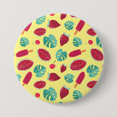 Popsicle, Cherry, Strawberry & Watermelon Blätter Button (Vorderseite)
