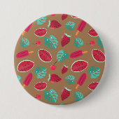 Popsicle, Cherry, Strawberry & Watermelon Blätter Button (Vorderseite)