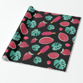 Popsicle, Cherry, Strawberry & Watermelon Blätter Geschenkpapier (Ungerollt)