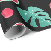 Popsicle, Cherry, Strawberry & Watermelon Blätter Geschenkpapier (Rolleneckpunkt)