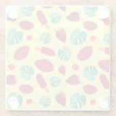 Popsicle, Cherry, Strawberry & Watermelon Blätter Glasuntersetzer (Rückseite)