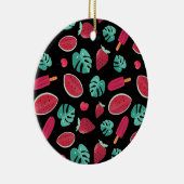 Popsicle, Cherry, Strawberry & Watermelon Blätter Keramik Ornament (Rechts)