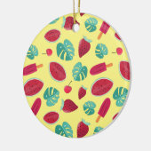 Popsicle, Cherry, Strawberry & Watermelon Blätter Keramik Ornament (Links)