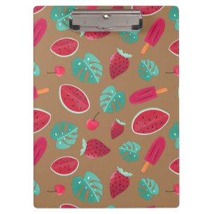 Popsicle, Cherry, Strawberry & Watermelon-Blätter Klemmbrett