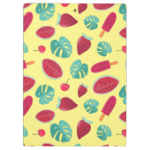 Popsicle, Cherry, Strawberry & Watermelon Blätter Klemmbrett (Rückseite)
