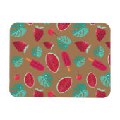 Popsicle, Cherry, Strawberry & Watermelon Blätter Magnet (Horizontal)