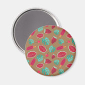 Popsicle, Cherry, Strawberry & Watermelon Blätter Magnet (Vorderseite/Rückseite)