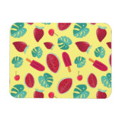 Popsicle, Cherry, Strawberry & Watermelon Blätter Magnet (Horizontal)