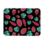 Popsicle, Cherry, Strawberry & Watermelon Blätter Magnet (Horizontal)