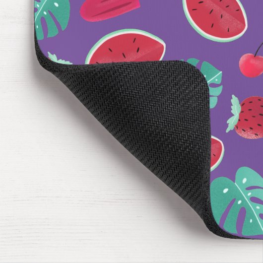 Popsicle, Cherry, Strawberry & Watermelon Blätter Mousepad (Ecke)