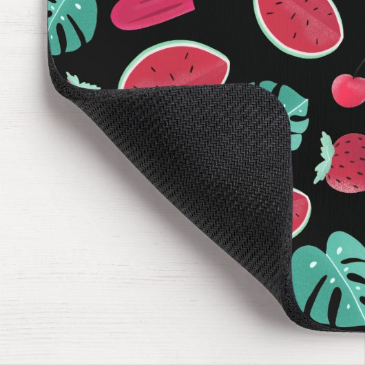 Popsicle, Cherry, Strawberry & Watermelon Blätter Mousepad (Ecke)