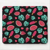 Popsicle, Cherry, Strawberry & Watermelon Blätter Mousepad (Vorne)
