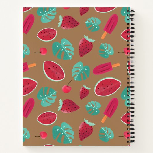 Popsicle, Cherry, Strawberry & Watermelon Blätter Notizblock (Rückseite)
