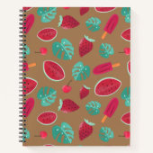 Popsicle, Cherry, Strawberry & Watermelon Blätter Notizblock (Vorderseite)