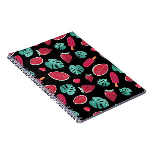 Popsicle, Cherry, Strawberry & Watermelon Blätter Notizblock (Rechte Seite)